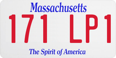 MA license plate 171LP1
