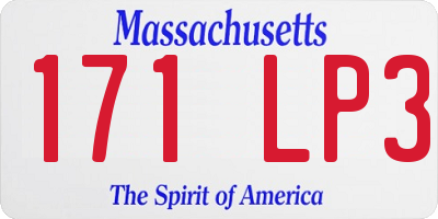 MA license plate 171LP3