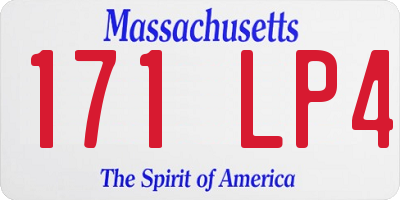 MA license plate 171LP4