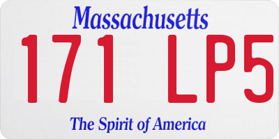 MA license plate 171LP5