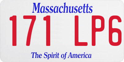 MA license plate 171LP6