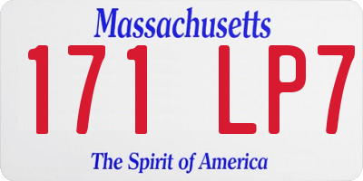 MA license plate 171LP7