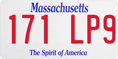 MA license plate 171LP9