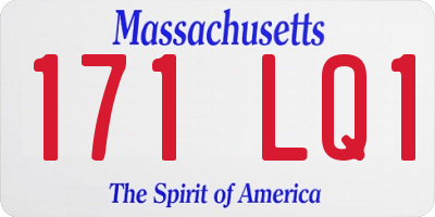 MA license plate 171LQ1