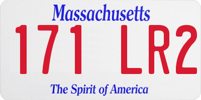 MA license plate 171LR2