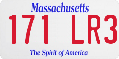 MA license plate 171LR3