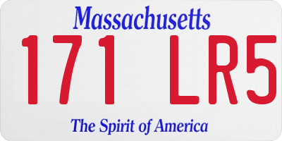 MA license plate 171LR5