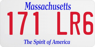 MA license plate 171LR6