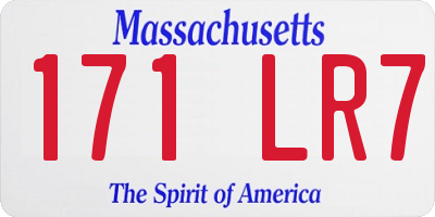 MA license plate 171LR7