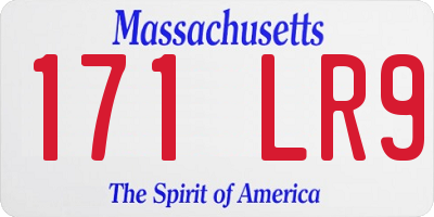 MA license plate 171LR9