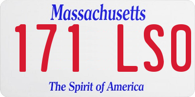 MA license plate 171LS0