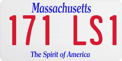 MA license plate 171LS1