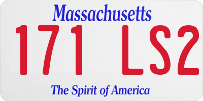 MA license plate 171LS2