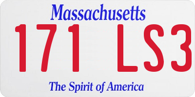 MA license plate 171LS3