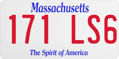 MA license plate 171LS6