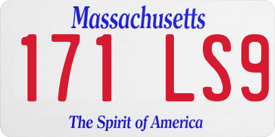 MA license plate 171LS9