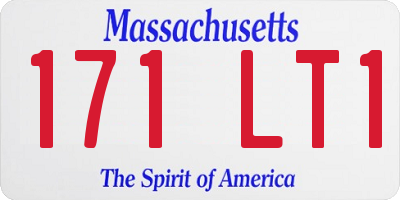 MA license plate 171LT1