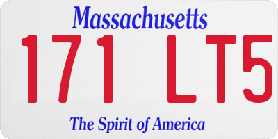 MA license plate 171LT5
