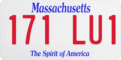 MA license plate 171LU1