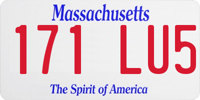 MA license plate 171LU5