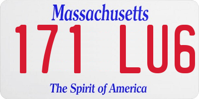MA license plate 171LU6