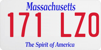 MA license plate 171LZ0