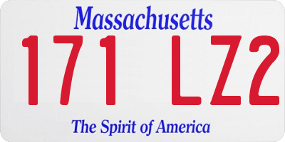 MA license plate 171LZ2