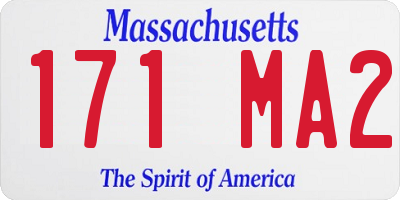 MA license plate 171MA2