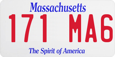 MA license plate 171MA6
