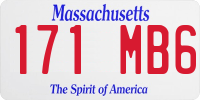 MA license plate 171MB6