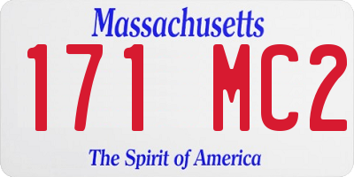 MA license plate 171MC2