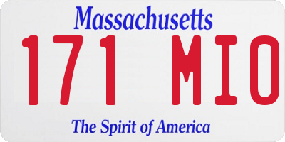 MA license plate 171MI0