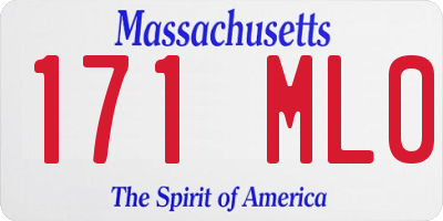 MA license plate 171ML0