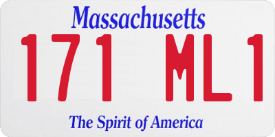 MA license plate 171ML1