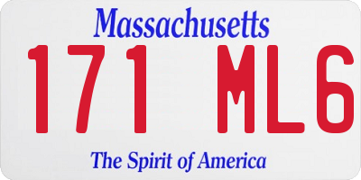 MA license plate 171ML6