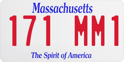 MA license plate 171MM1