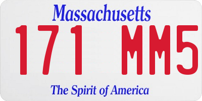 MA license plate 171MM5