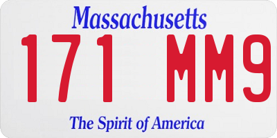 MA license plate 171MM9