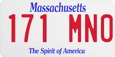 MA license plate 171MN0