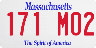 MA license plate 171MO2