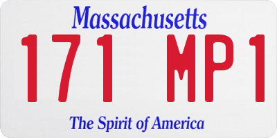 MA license plate 171MP1