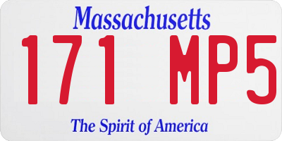 MA license plate 171MP5
