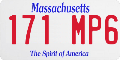 MA license plate 171MP6