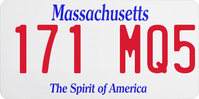 MA license plate 171MQ5