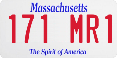 MA license plate 171MR1