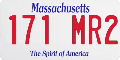 MA license plate 171MR2