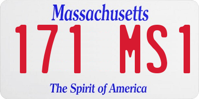 MA license plate 171MS1