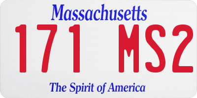 MA license plate 171MS2
