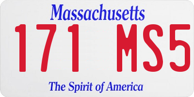 MA license plate 171MS5