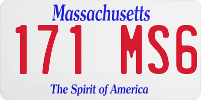 MA license plate 171MS6
